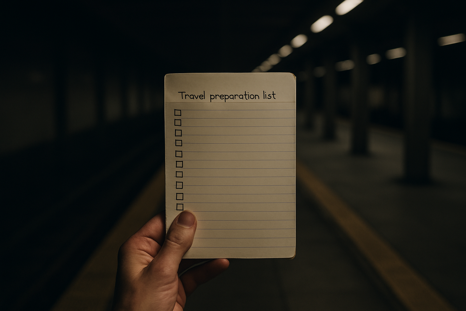 pre-travel checklist